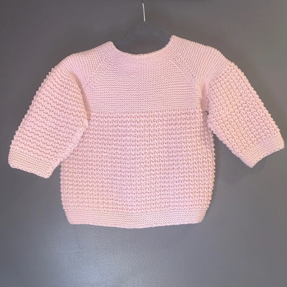 Pink Knit Kids Cardigan size 12M